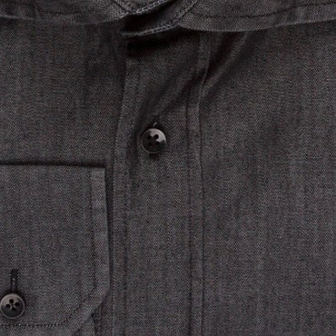 Overhemd denim zwart