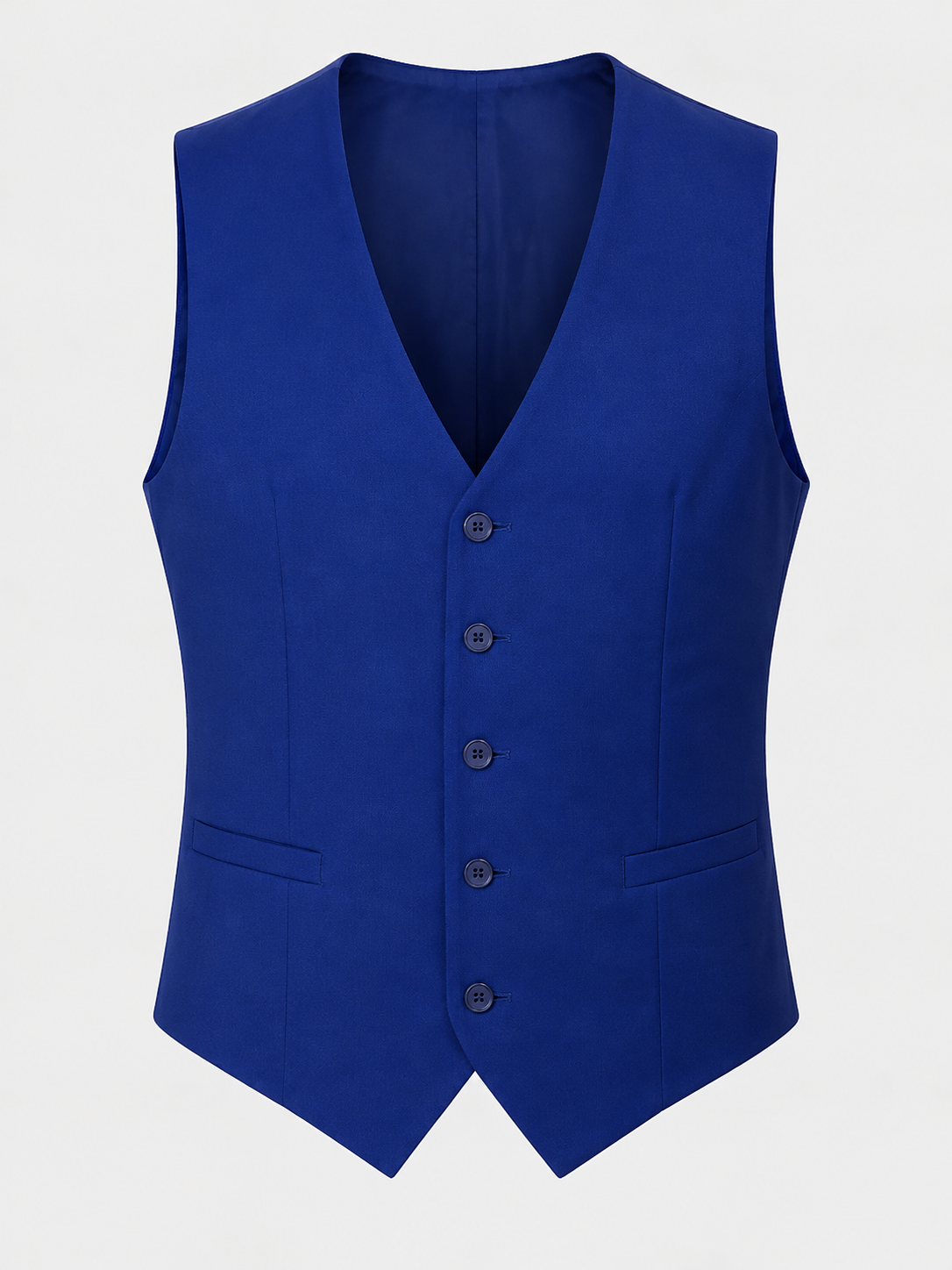 Royal-Blue Driedelig Herenkostuum Colbert, Gilet en Pantalon