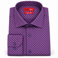 Overhemd Paars Polkadot