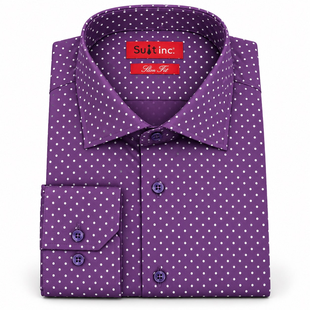 Overhemd Paars Polkadot