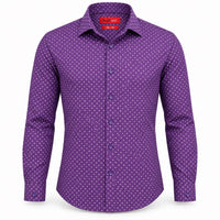 Overhemd Paars Polkadot