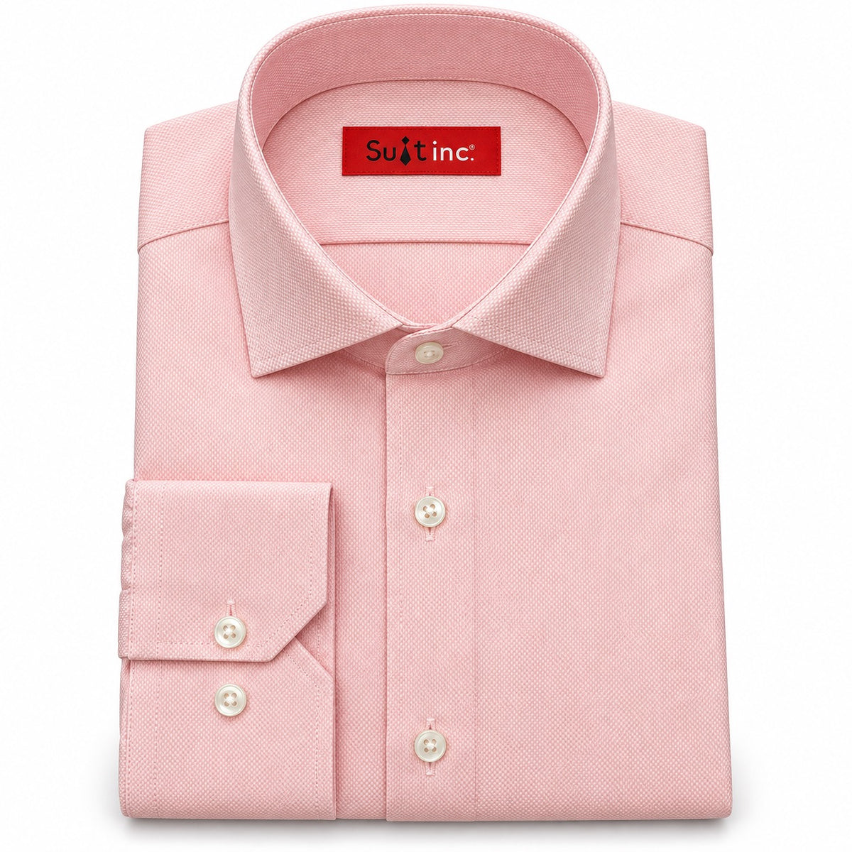Overhemd Roze met weving