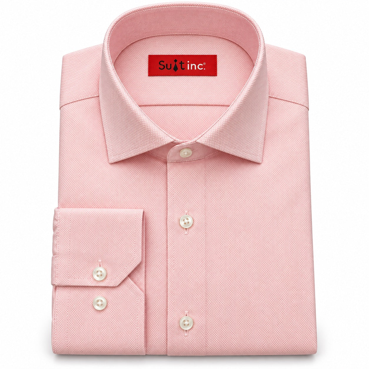 Overhemd Roze met weving