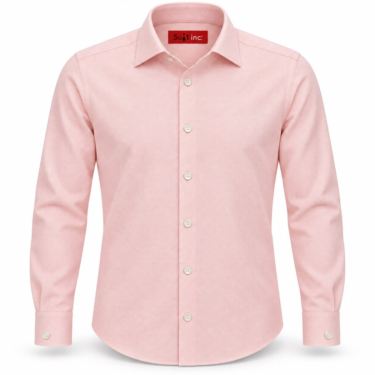Overhemd Roze met weving