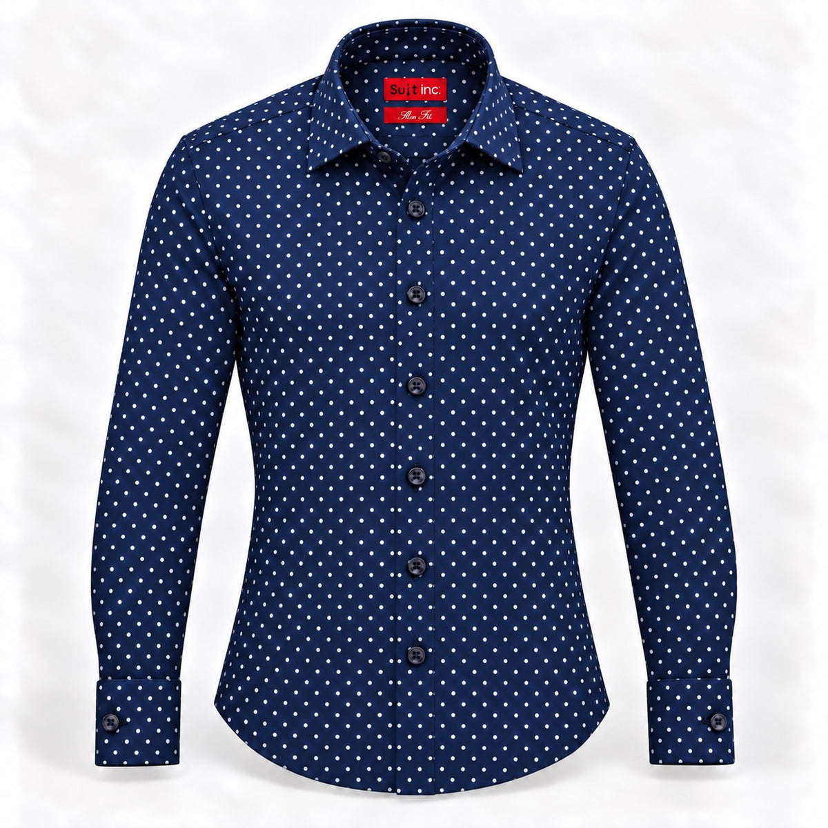 Overhemd Navy Polkadot