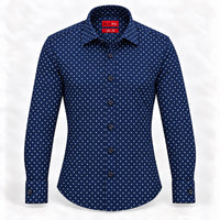 Overhemd Navy Polkadot