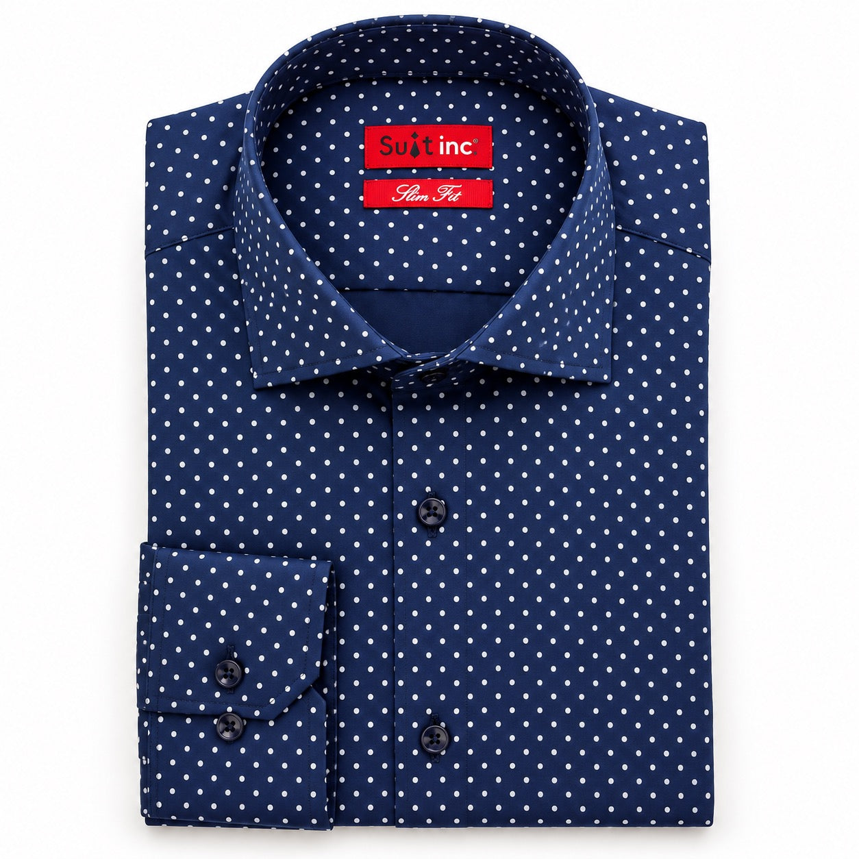 Overhemd Navy Polkadot