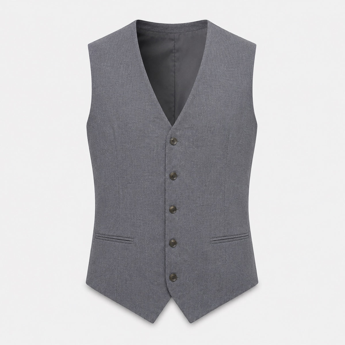 Grijs Driedelig Herenkostuum,  Colbert, Gilet en Pantalon