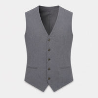 Grijs Driedelig Herenkostuum,  Colbert, Gilet en Pantalon