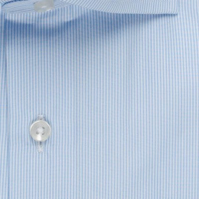 Overhemd blauw met witte strepen