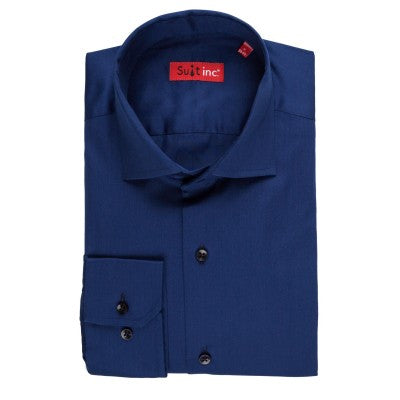Overhemd blauw navy